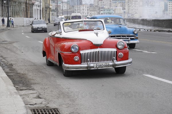 American convertibles of the 1950s, in Havana, Cuba, Central America