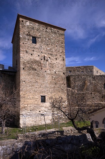 Defence defence tower, Acropolis, Heptapyrgion, fortress, citadel, Thessaloniki, Macedonia, Greece, Europe