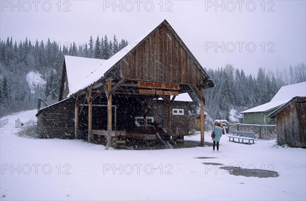 Barkerville, Gold Rush Historic Town and Park in winter, ghost town, British Columbia, Canada, North America