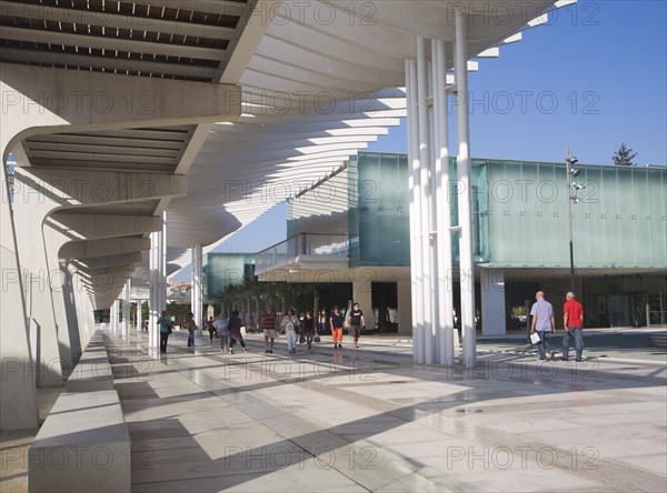 Museo Alborania Aula del Mar at the Quay two El Palmeral de las Sorpresas port development of the modern new cruise terminal, Malaga, Spain, Europe