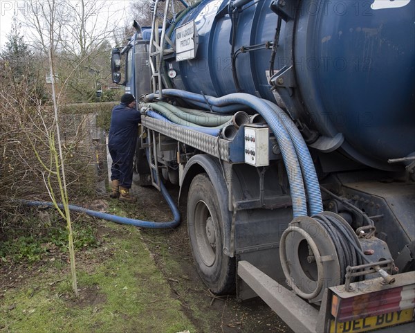 Emptying domestic septic tank