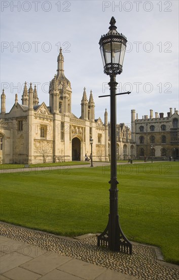 Gatehouse of King's College, Cambridge university, Cambridgeshire, England, United Kingdom, Europe