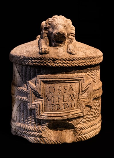 Funerary urn with lid, National Archaeological Museum, Villa Cassis Faraone, UNESCO World Heritage Site, important city in the Roman Empire, Friuli, Italy, Aquileia, Friuli, Italy, Europe