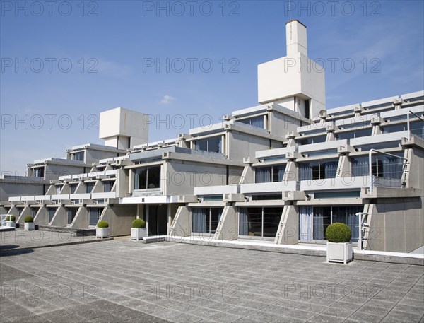 New Court building in Christ's College, University of Cambridge, architect Sir Denys Lasdun built 1966-70, Cambridge, England, United Kingdom, Europe