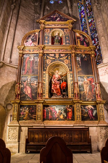 Side altar, interior view, Palma Cathedral, Majorca, Spain, Europe