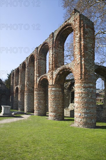 Ruins of Saint Botolph's priory, Colchester, Essex, England, United Kingdom, Europe