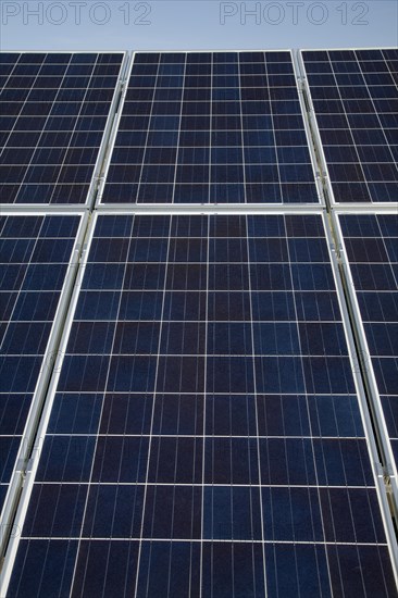 Array of photovoltaic panels for solar energy electricity generation