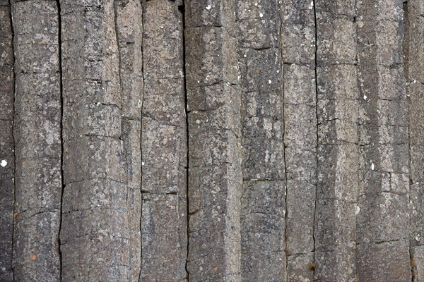 Dolerite cliff showing hexagonal basalt columns, volcanic rock formations at Gerouberg, Gerduberg on western peninsula Snaefellsnes, Iceland, Europe