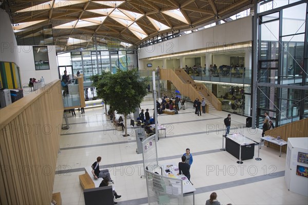 Interior the Forum building University of Exeter, Devon, England. Editorial use only no PR or permission for stock photography