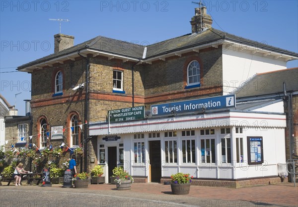 Railway station cafe and tourist information office, Woodbridge, Suffolk, England, United Kingdom, Europe
