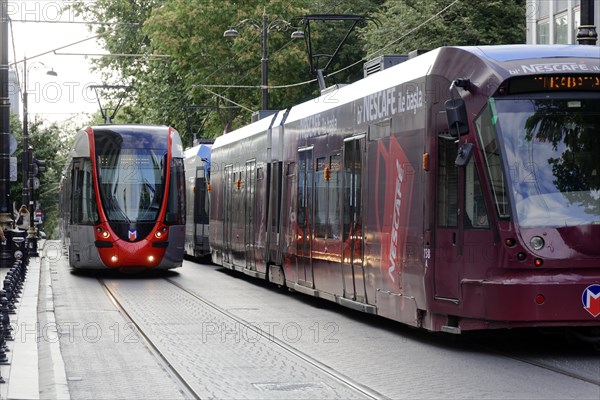 Modern tramway, Istanbul, Turkey, Asia