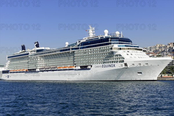 Cruise ship Celebrity EQUINOX, year of construction 2009, 317, 2m long, 2850 passengers, at the quay of Karakoey, Istanbul Modern, Beyoglu, Istanbul, Turkey, Asia