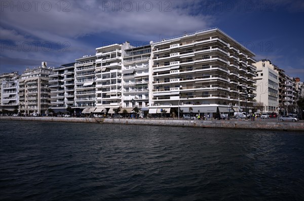 Skyline, waterfront promenade, Thessaloniki, Macedonia, Greece, Europe