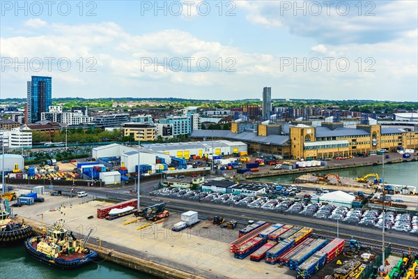 Southampton Docks, Harbour of Southampton, Hampshire, England, United Kingdom, Europe