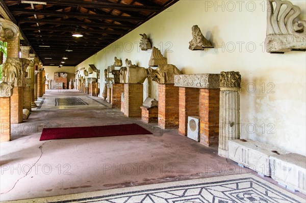 Garden with Lapidarium, National Archaeological Museum, Villa Cassis Faraone, UNESCO World Heritage Site, important city in the Roman Empire, Friuli, Italy, Aquileia, Friuli, Italy, Europe