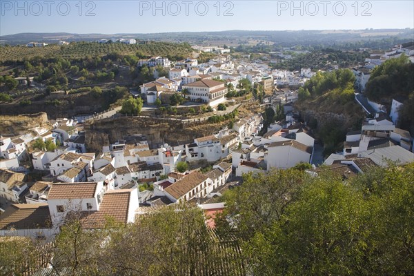 Pueblos Blancos whitewashed buildings Setenil de las Bodegas, Cadiz province, Spain, Europe