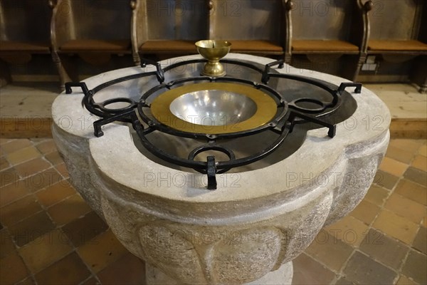 Baptismal font, Doberan Minster, former Cistercian monastery, Bad Doberan, Mecklenburg-Western Pomerania, Germany, Europe