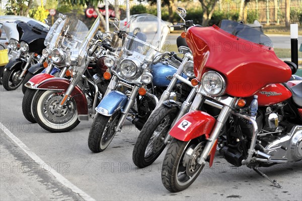 Harley Davidson, motorbikes, year of manufacture approx. 1950, Havana, Cuba, Central America