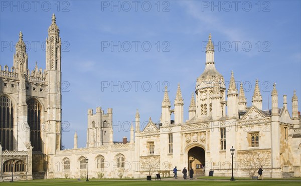 Gatehouse of King's College, Cambridge university, Cambridgeshire, England, United Kingdom, Europe