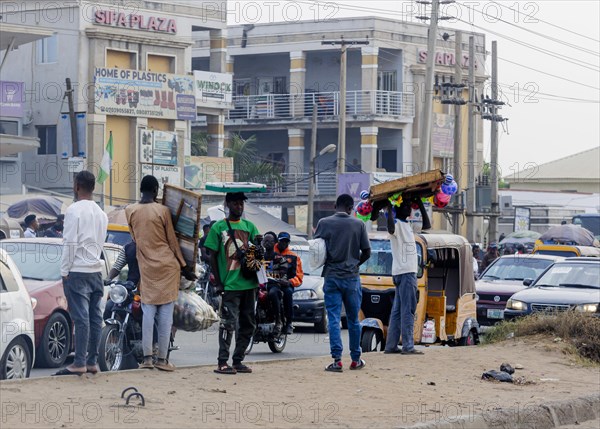 Street scene in the capital of Nigeria, Abuja, 06/02/2024