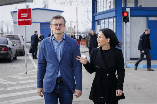 Annalena Baerbock (Alliance 90/The Greens), Federal Foreign Minister, and Dmytro Kuleba, Foreign Minister of Ukraine, are travelling in Ukraine to mark the two-year anniversary of the invasion of Ukraine. Ukraine, 24.02.2024. Photographed on behalf of the Federal Foreign Office