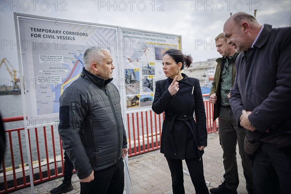 Annalena Baerbock (Alliance 90/The Greens), Federal Foreign Minister, is travelling in Ukraine to mark the two-year anniversary of the invasion of Ukraine. Here in the port of Odessa. Odessa, 24.02.2024. Photographed on behalf of the Federal Foreign Office