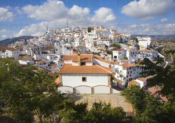 Hilltop Andalusian village of Comares, Malaga province, Spain, Europe