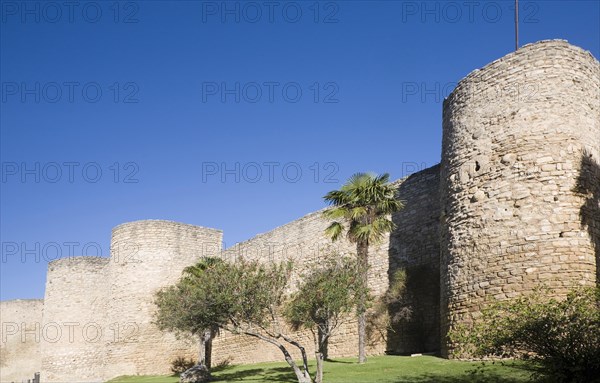 Puerta de Almocabar fortifications historic city walls Ronda, Malaga province, Spain, Europe