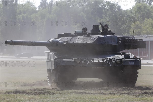 Leopard 2A6 main battle tank during a demonstration at the Julius Leber barracks, Berlin, 13 July 2019