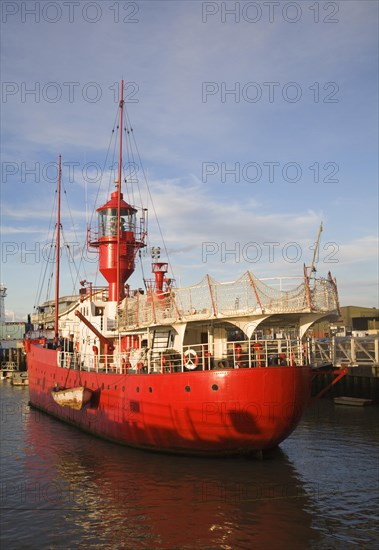 Red lightship Harwich harbour, Essex, England, United Kingdom, Europe