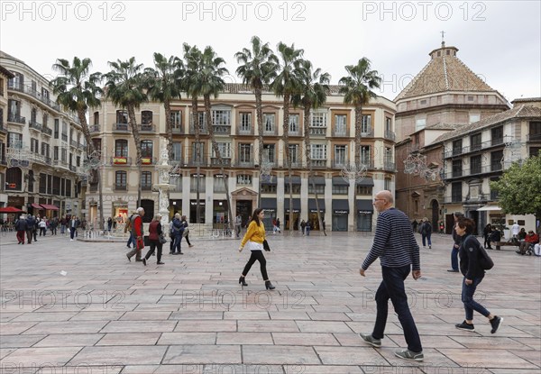 Plaza de la Constitucion in Malaga, 12/02/2019