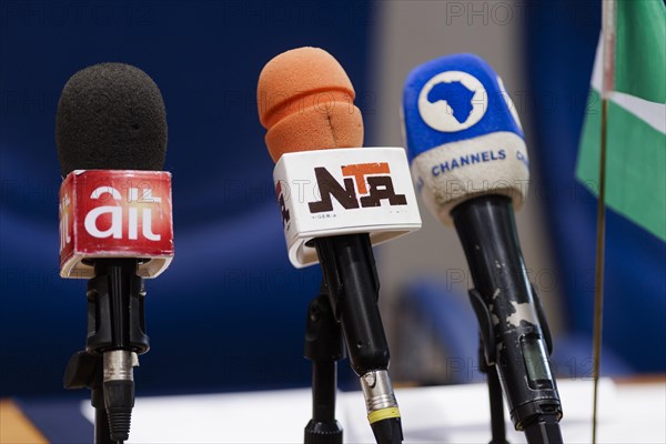 Room of a press conference in Nigeria, Abouja, 05/02/2024