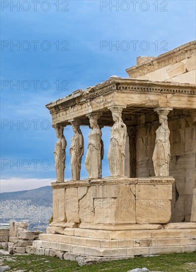 The Porch of the Maidens, Erechtheion or Erechtheum, Temple of Athena Polias, Acropolis of Athens, Greece, Europe