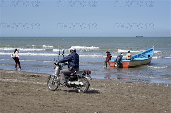 Scene on the beach of Babolsar, Caspian Sea, Iran, 22/03/2019, Asia