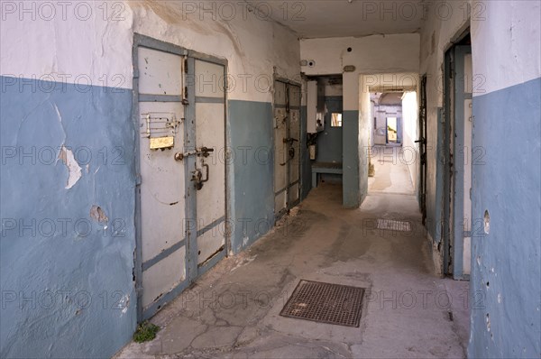 Cell wing, former prison for political prisoners during the Nazi occupation in the Third Reich, Acropolis, Heptapyrgion, fortress, citadel, Thessaloniki, Macedonia, Greece, Europe