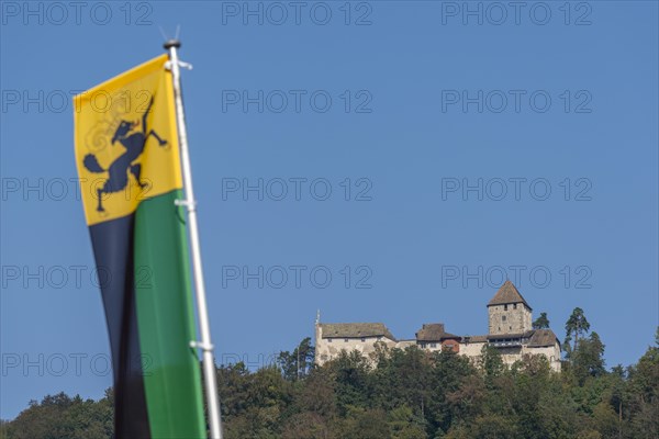 Stein am Rhein, Hohenklingen Castle, mountain, blue sky, Canton Schaffhausen, Switzerland, Europe