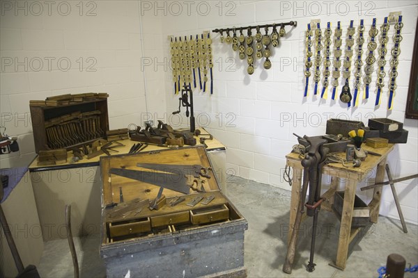 Horse stud, stables and tourist attraction at The Suffolk Punch Trust, Hollesley, Suffolk, England, United Kingdom, Europe