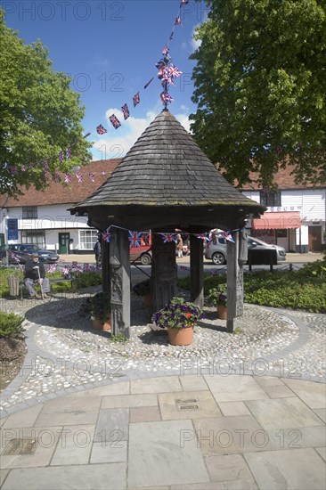 Water pump in village of Woolpit, Suffolk, England, United Kingdom, Europe