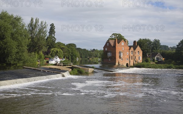 Cropthorne Mill historic watermill on the River Avon, Fladbury, Worcestershire, England, UK