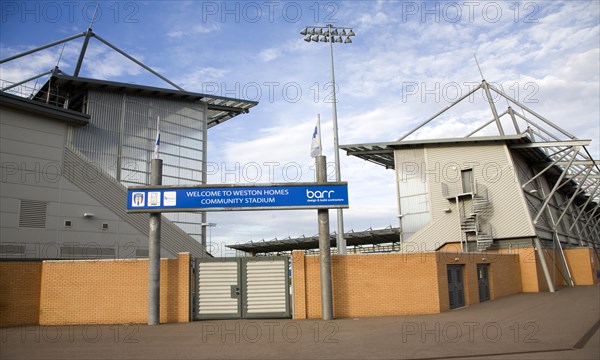 Colchester United football club at the Weston Homes Community stadium, Colchester, Essex, England, United Kingdom, Europe