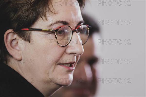 Klara Geywitz (SPD), Federal Minister of Housing, Urban Development and Building, recorded during the weekly cabinet meeting in Berlin, 21 February 2024