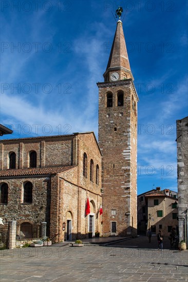 Old town with Basilica di Santa Eufemia, Citta vecchia, island of Grado, north coast of the Adriatic, Friuli, Italy, Grado, Friuli, Italy, Europe