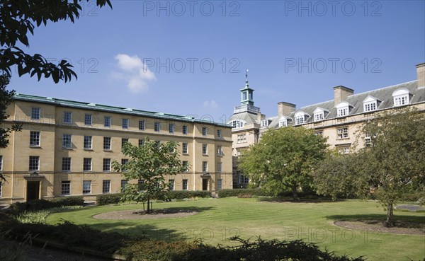 Historic Third Court building and lawn, Christ's College, University of Cambridge, England, United Kingdom, Europe