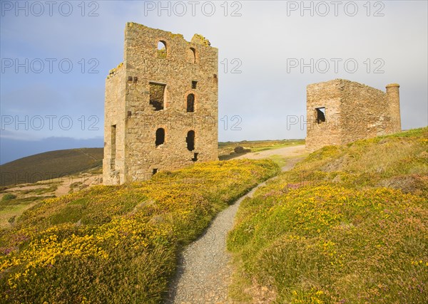 Ruins of Wheal Coates Tin Mine, St Agnes Head, Cornwall, England, United Kingdom, Europe