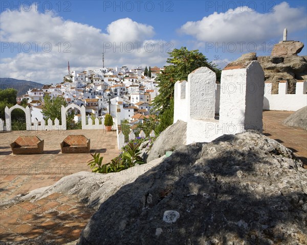 Hilltop Andalusian village of Comares, Malaga province, Spain, Europe