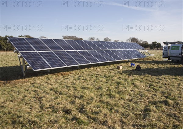 Array of photovoltaic panels for solar energy electricity generation