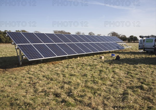 Array of photovoltaic panels for solar energy electricity generation