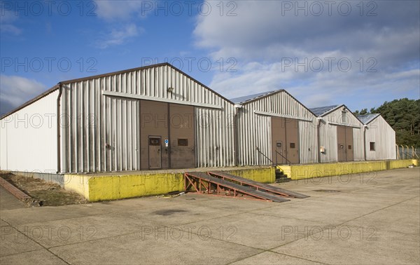 Industrial buildings on former USAF Bentwaters base, Rendlesham, Suffolk, England, United Kingdom, Europe