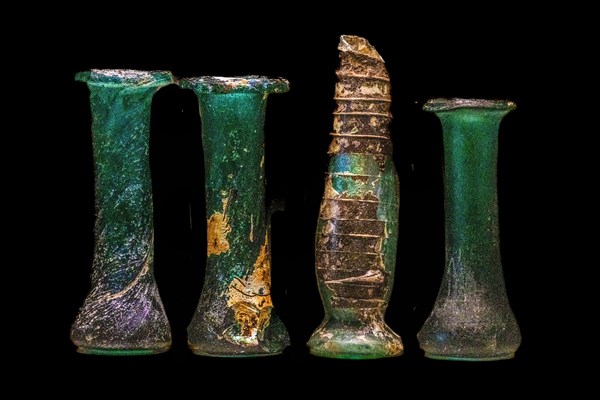 Toilet bottles, 1st century, National Archaeological Museum, Villa Cassis Faraone, UNESCO World Heritage Site, important city in the Roman Empire, Aquileia, Friuli, Italy, Aquileia, Friuli, Italy, Europe
