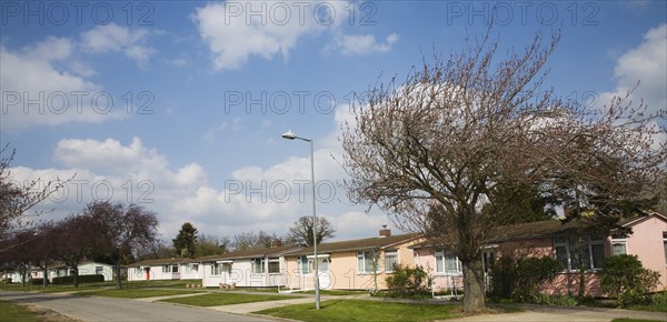 1940s prefab housing in Ipswich, Suffolk, England, United Kingdom, Europe